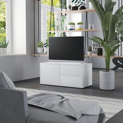 vidaXL TV Stand White 31.5"x13.4"x14.2" Engineered Wood