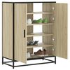 vidaXL Shoe Cabinet Sonoma Oak Engineered wood, Metal Medium