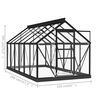 vidaXL Glass Greenhouse Anthracite 61"x117.3"x75.2" Aluminum