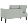 vidaXL Chaise Lounge with Cushions Light Grey Velvet