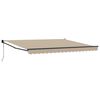 vidaXL Retractable Awning Beige 157.48" x 118.11" Polyester