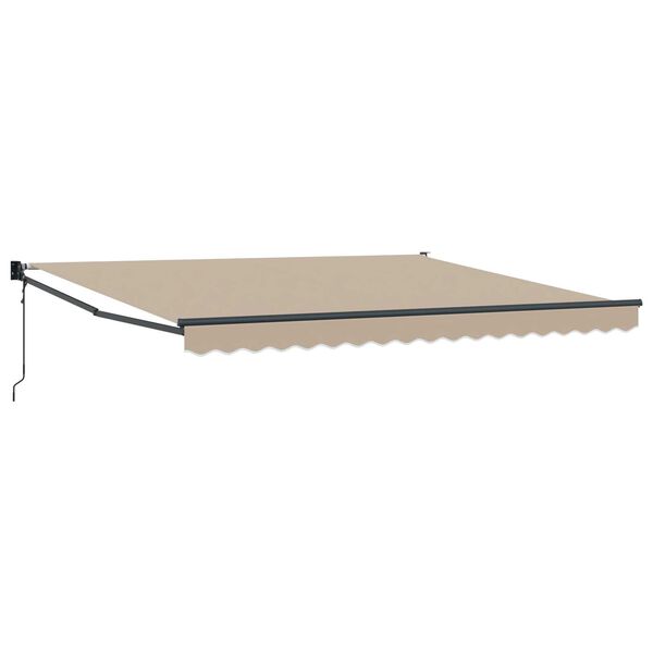 vidaXL Retractable Awning Beige 157.48" x 118.11" Polyester