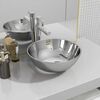 vidaXL Wash Basin 11.0x3.9" Ceramic Silver