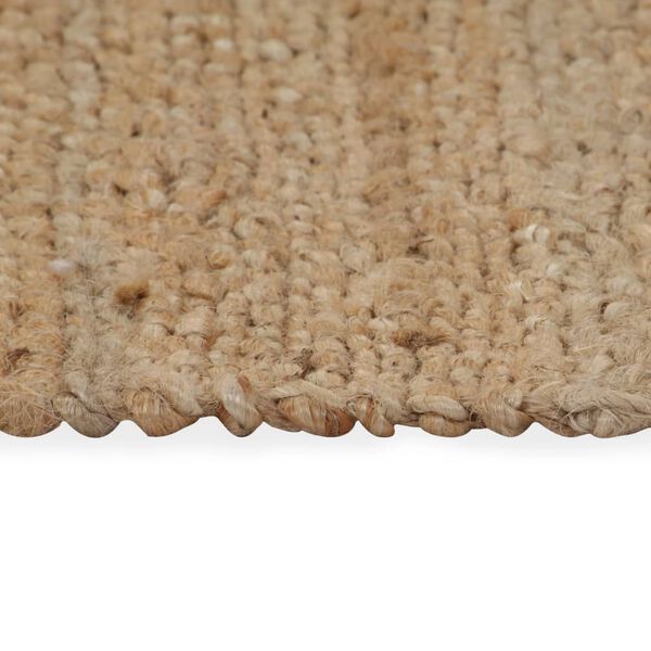 vidaXL Area Rug Natural 90% jute + 10% cotton 4.7x5.9 ft Area Rug