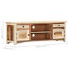 vidaXL TV Cabinet Multicolor Solid reclaimed wood, mango wood, MDF Medium