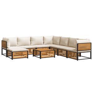 vidaXL Garden Sofa Set Cream White