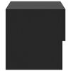 vidaXL Wall-mounted Bedside Cabinet Black Engineered wood Compact