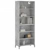 vidaXL Highboard Concrete grey Engineered wood, metal 71 in height