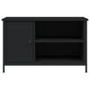 vidaXL TV Cabinet Black Engineered wood, Iron Standard TV Cabinet
