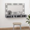 vidaXL Mirror Cabinet Grey Sonoma Engineered wood and acrylic Large