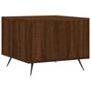 vidaXL Coffee Table Brown Oak Engineered Wood, Iron Coffee Table Square