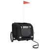 vidaXL Pet Bike Trailer Black Oxford fabric, Iron, PVC Small