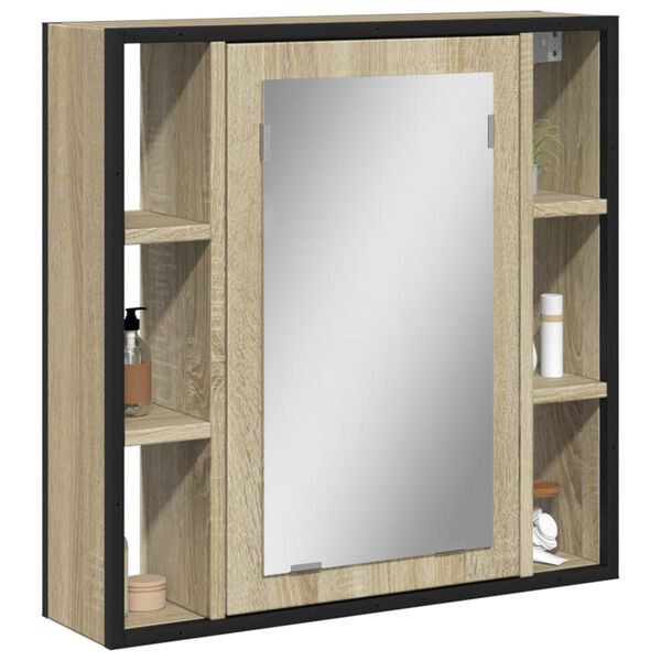 vidaXL Bathroom Mirror Cabinet Sonoma oak