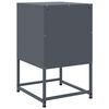 vidaXL Bedside Cabinet Set of 2 Anthracite Steel 14.2x15.4x23.8 in