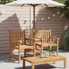 vidaXL Outdoor Chairs Brown 152 x 63 x 89 cm Solid teak wood
