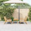 vidaXL Garden Chairs with Table 3 pcs Beige 35.4" x 17.7" x 15.7