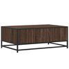 vidaXL Coffee Table Brown Oak Engineered Wood, Metal Medium Coffee Table