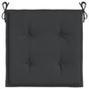 vidaXL Chair Cushion Set of 2 Black Oxford fabric 19.7 in x 19.7 in