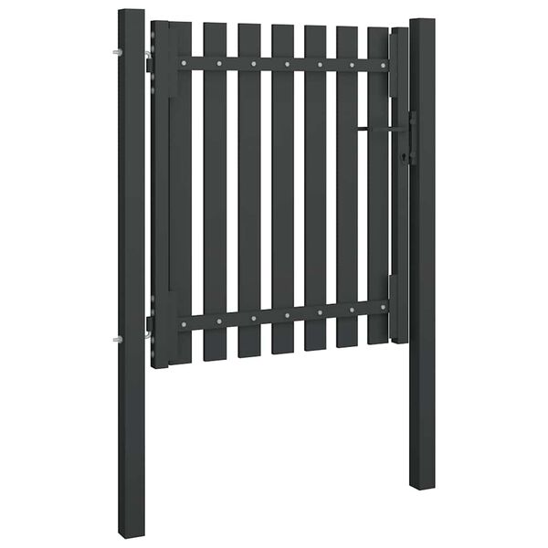 vidaXL Garden Fence Gate Steel 39.4x29.5" Anthracite