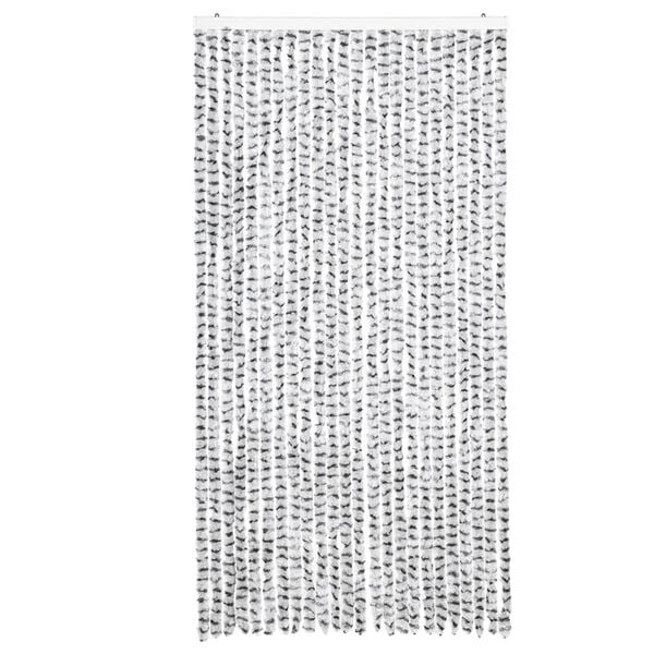 vidaXL Fly Curtain Light Grey and Dark Grey 39.4x78.7" Chenille