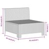 vidaXL Garden Lounge Set Grey Poly Rattan and Powder-Coated Steel