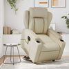 vidaXL Electric Stand Up Massage Recliner Chair Cream