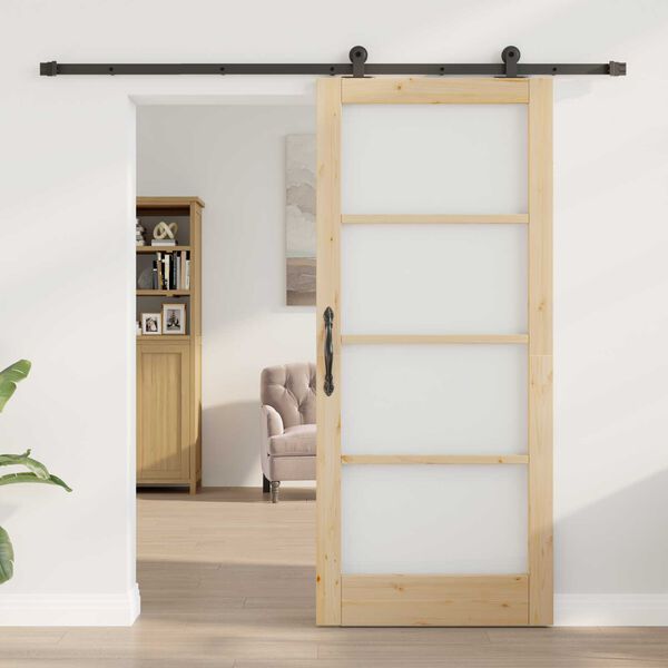 vidaXL Sliding Door ORKDAL Natural 33.86 x 78.15 in
