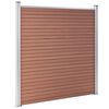 vidaXL WPC Fence Set 2 Square + 1 Slanted 175.6"x73.2" Brown