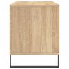 vidaXL Record Cabinet Sonoma Oak Engineered Wood, Iron Medium