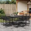 vidaXL Garden Dining Set Black
