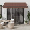vidaXL Retractable Awning Brown Powder-coated aluminum Large