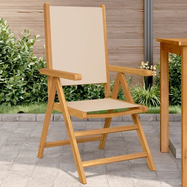 vidaXL Garden Chair Set of 2 Beige