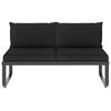 vidaXL Sofa Dark grey and brown Aluminum and WPC (wood-plastic composite)