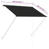 vidaXL Awning Anthracite Steel 39.4x59.1 in Retractable Awning