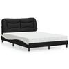 vidaXL Bed Black and White