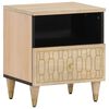 vidaXL Bedside Cabinet Bleach Natural Solid Mango Wood, Engineered Wood