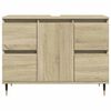 vidaXL Bathroom Cabinet Sonoma oak Engineered wood, iron Medium