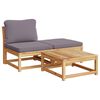 vidaXL Garden Lounge Set Dark Grey Solid Acacia wood Medium Modular