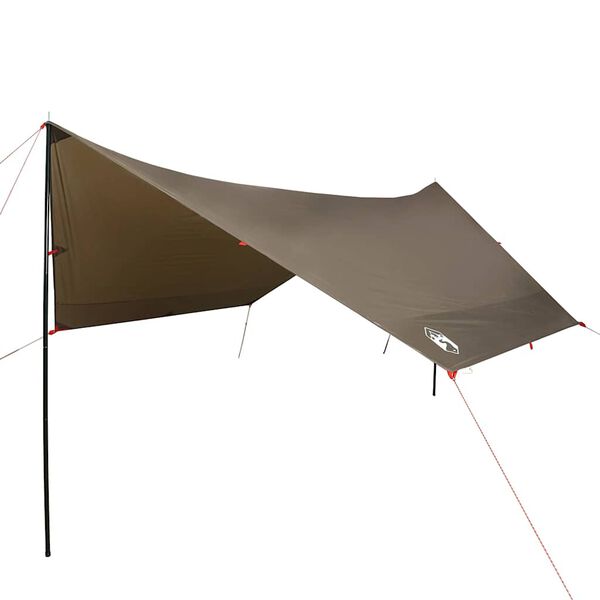 vidaXL Camping Tarp Brown 181.9x120.5x83.1" Waterproof