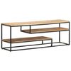 vidaXL TV Cabinet Brown Rough Mango Wood 51.2 in TV Cabinet