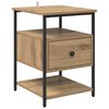 vidaXL Bedside Cabinet Artisan Oak 15.75 x 16.54 x 22.05 in