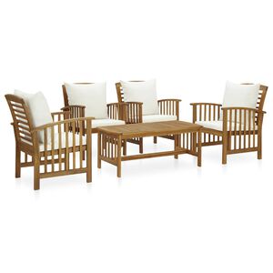 vidaXL Garden Lounge Set Acacia wood Solid acacia wood Medium Durable