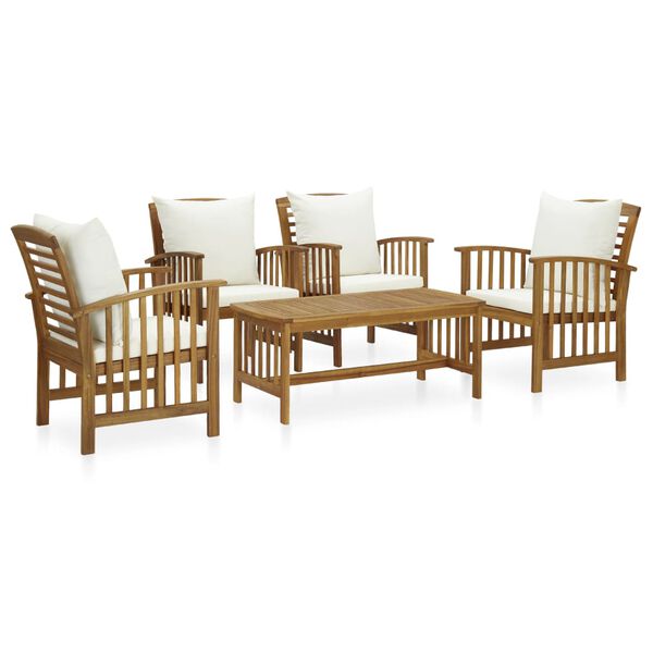 vidaXL Garden Lounge Set Acacia wood Solid acacia wood Medium Durable