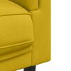 vidaXL Sofa Set Yellow Velvet (100% polyester), plywood, solid wood