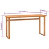 vidaXL Desk Natural Teak Solid teak wood Medium Desk Rectangular