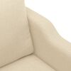 vidaXL Sofa Chair Cream Fabric (100% polyester), metal, textilene Single