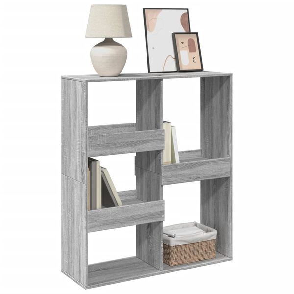 vidaXL Book Cabinet Grey Sonoma Engineered wood Medium Book Cabinet