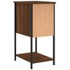 vidaXL Bedside Cabinet Set of 2 Brown Oak Engineered wood, Iron