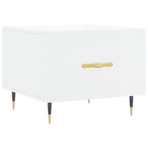 vidaXL Coffee Table High gloss white Engineered wood Standard