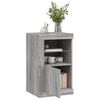 vidaXL Side Cabinet Set of 2 Grey Sonoma Engineered wood, Glass Standard